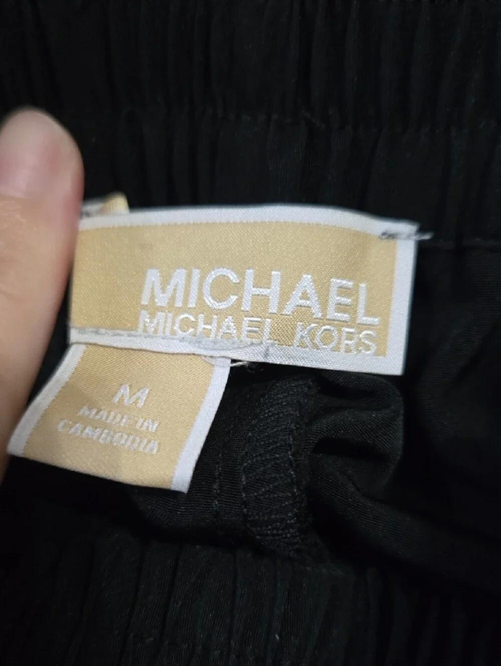 Michael Kors Black High-Waist  Tie Shorts